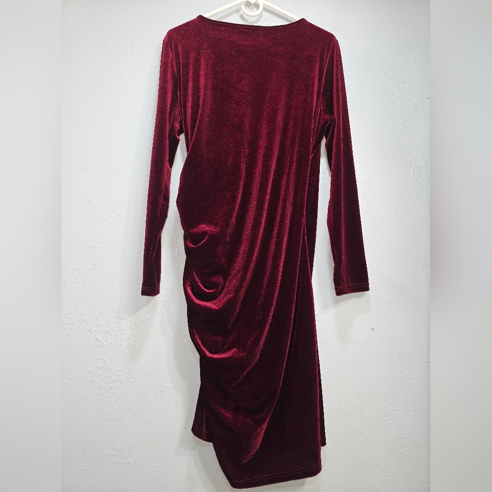 GUBERRY Burgundy Velvet Dress - Picture 2 of 6